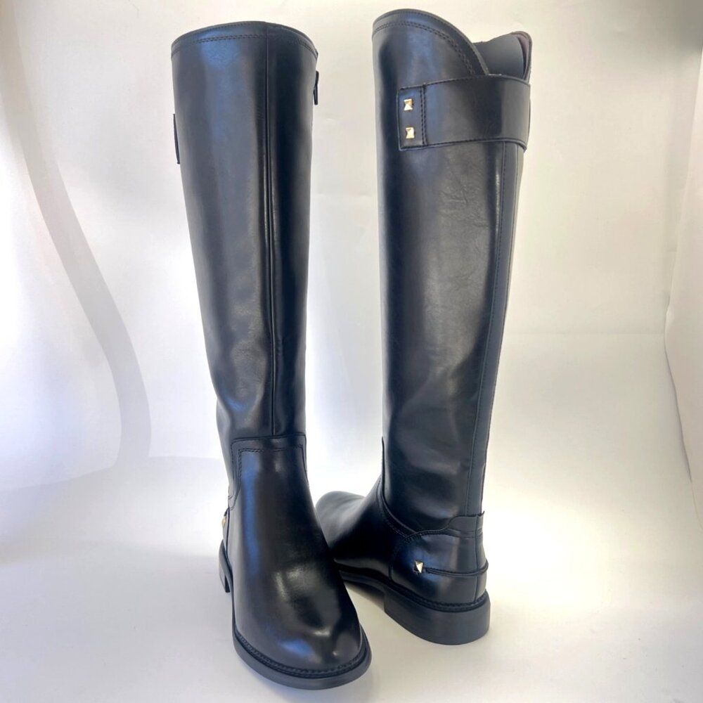 Franco Sarto Henrietta Black Knee High Riding Boots Women Size 7.5 M